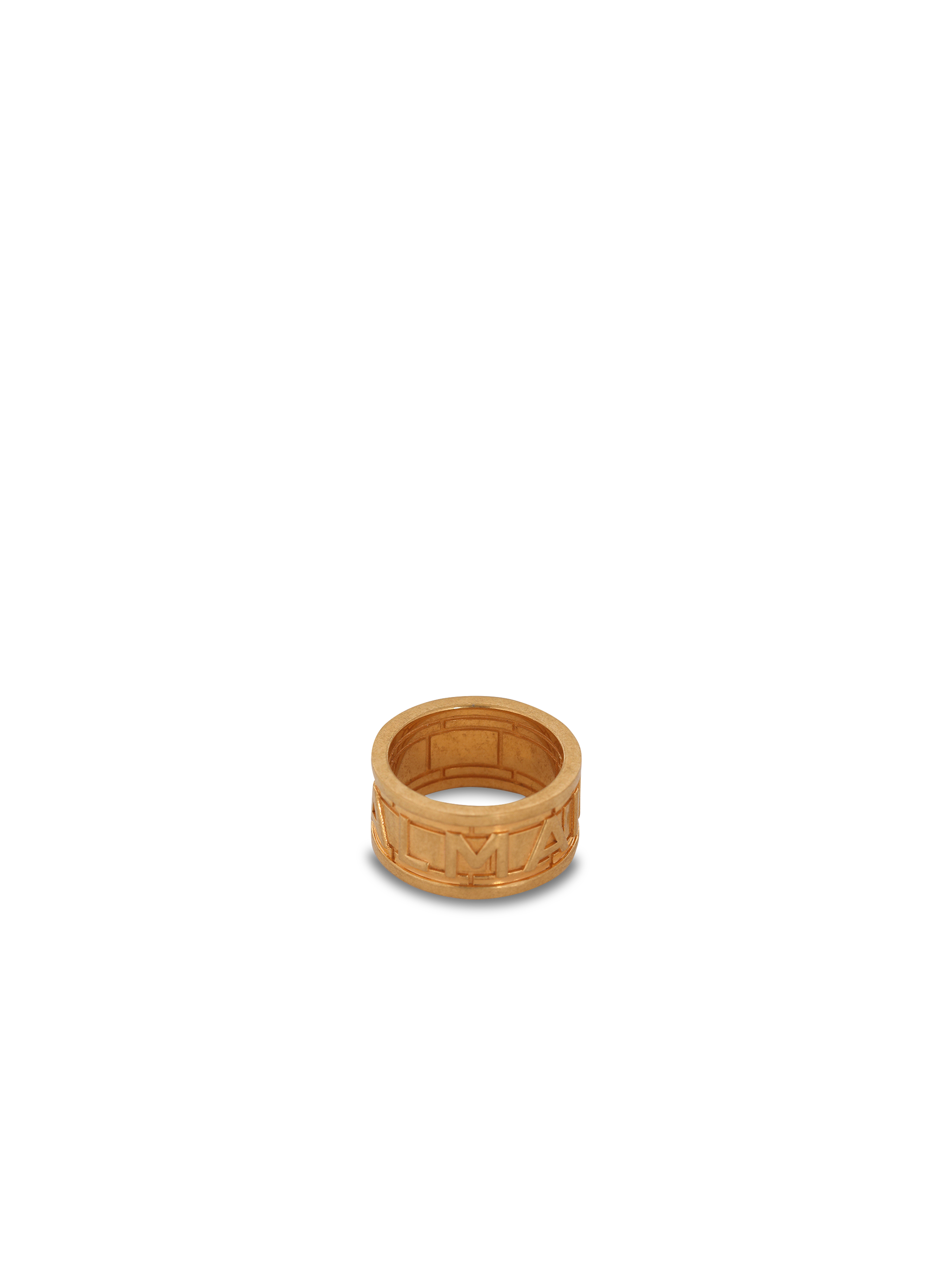 Gold-tone brass Tubular ring, gold