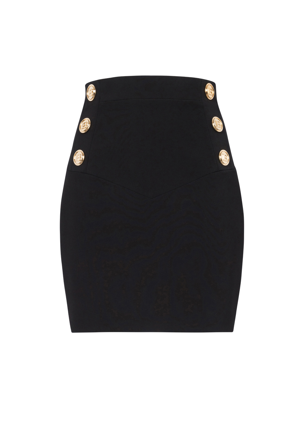 Short eco-designed crepe skirt, black, hi-res