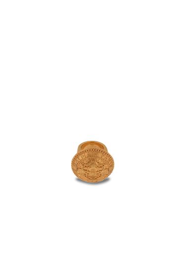 Gold-tone brass Coin ring