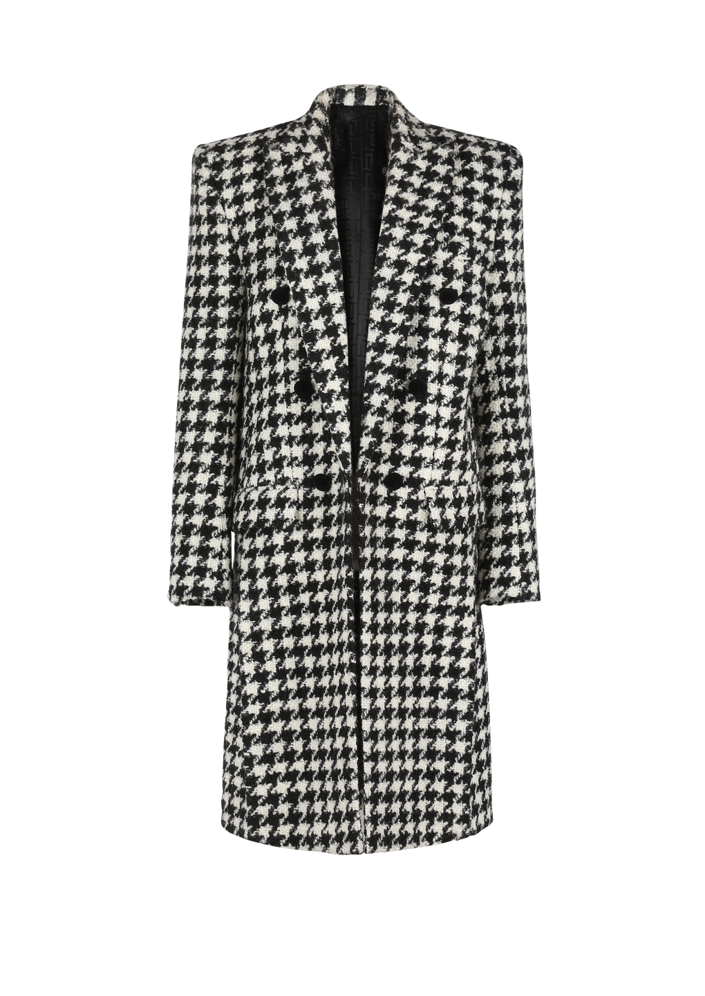 Unisex - Six-button wool coat with detachable inset jacket, black, hi-res
